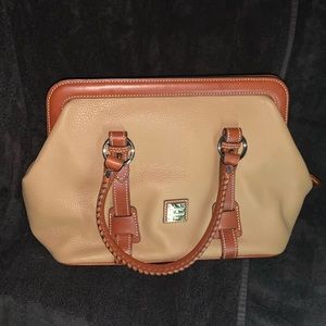 NEW Dooney & Bourke Pebbled Leather Mitchell Bag Desert Color w/ Duster